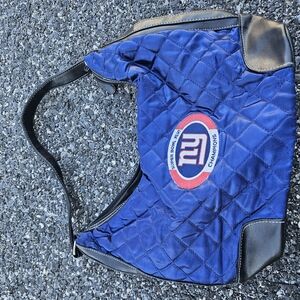 Blue Quilted NY Giants Shoulder Bag